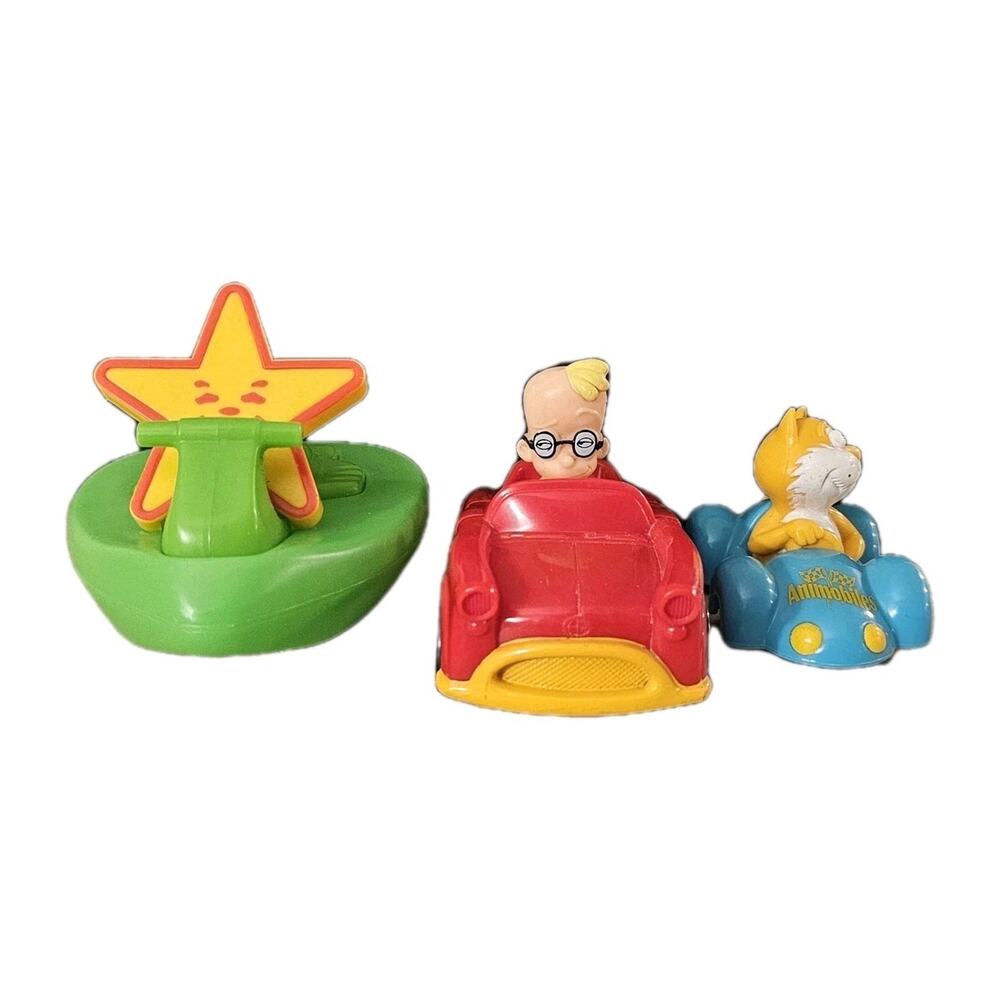 Hardee’s Kids Meal Toys Animobiles Bruno The Kid Binoculars Car Windup Jet Ski